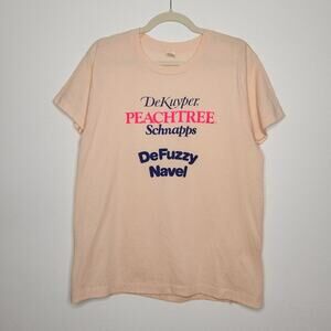 Vintage 70s Dekuyper Peachtree Schnapps Defuzzy Naval 80s Single Stitch Shirt